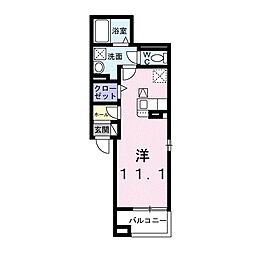 セレッソ パルケ ワンルームの間取図画像