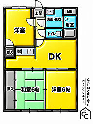 ユーミーSAKAE 3DKの間取図画像