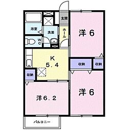 グリーンハイツ下賀茂 3Kの間取図画像