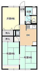 サンピアB 3DKの間取図画像