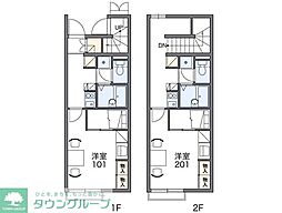 レオパレスブランドミール3 1Kの間取図画像