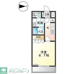 モンシェリー・廣 1Kの間取図画像