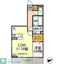 アーバンブリッジ 1LDKの間取図画像