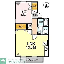 メゾン・ド・スリジェA 1LDKの間取図画像