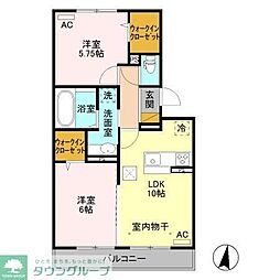 シルワ 2LDKの間取図画像