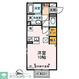 Healin'GroveNorth ワンルームの間取図画像