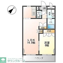 クオリティハウスリンドウ 1LDKの間取図画像