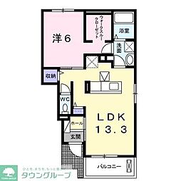 フィオーレプリート3 1LDKの間取図画像
