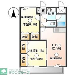 ブレインフォート 2LDKの間取図画像