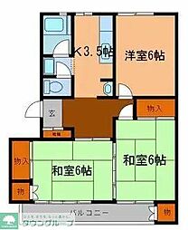 並木ハイツ 3Kの間取図画像