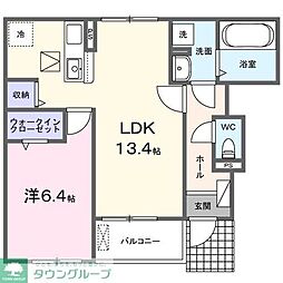 フォルテ.S.S 1LDKの間取図画像