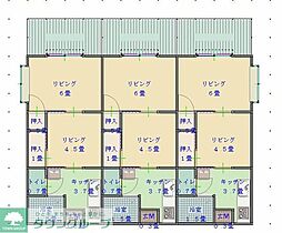 コーポ北千木 2Kの間取図画像