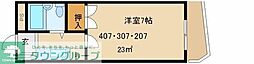 サンローゼ高崎 1Kの間取図画像