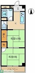 サンハイツ高崎 2Kの間取図画像