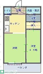 コーポさくら 1SLKの間取図画像