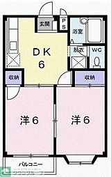 エルディムYOU 2DKの間取図画像