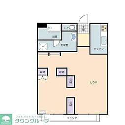 Geoセンタービル 1LDKの間取図画像