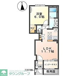 アヴニール 1LDKの間取図画像