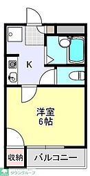 セイラBOX東貝沢A 1Kの間取図画像