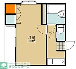 ニュークリアス下小出 1Kの間取図画像