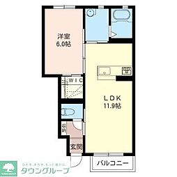 ラークメゾン2 1LDKの間取図画像