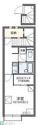 レオネクストからたち 1Kの間取図画像