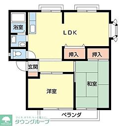 メゾンシャルマント 2LDKの間取図画像