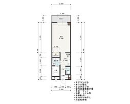 TOYOTOMiARII2BLD.N°7 ワンルームの間取図画像