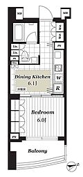 THECONOE代官山 1DKの間取図画像