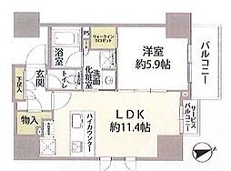 コノエ本郷三丁目 1LDKの間取図画像