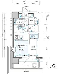 クリオ市谷柳町 1LDKの間取図画像