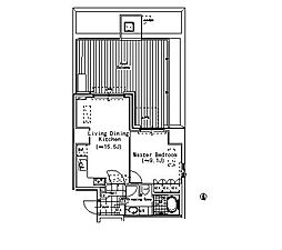 アルティスコート南青山 1LDKの間取図画像