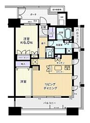 エティア目黒イーストコート 2LDKの間取図画像