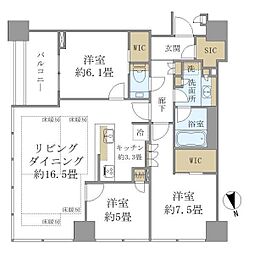 白金ザ・スカイ東棟 22階/2213