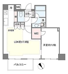 OPENRESIDENCIA南青山 1LDKの間取図画像
