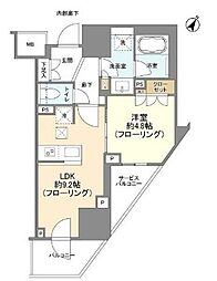 ドレッセ目黒大橋プレヴィ 1LDKの間取図画像
