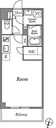 カスタリア代々木上原 ワンルームの間取図画像