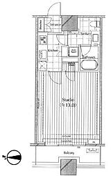 コンシェリア西新宿タワーズウエスト 1Kの間取図画像