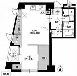 麻布十番ロイヤルプレイス 1LDKの間取図画像