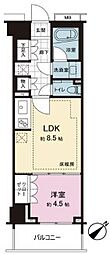 イノバス不動前 1LDKの間取図画像