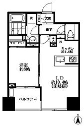 シティハウス高輪ヒルトップ 1LDKの間取図画像