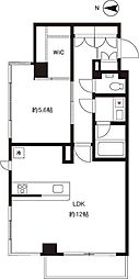 YOTSUYADUPLEXD-R 1LDKの間取図画像