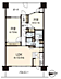 間取り：専有面積64m2、バルコニー面積14m2 約15.4帖のLDKを中心に全居室収納付き。使い勝手の良い2LDKプランです。