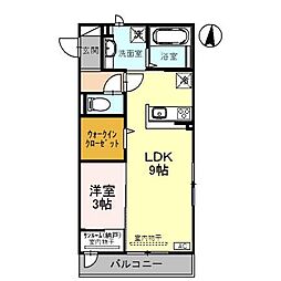 セジュールMM 1LDKの間取図画像