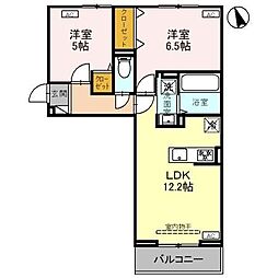 イルデペティ2 2LDKの間取図画像
