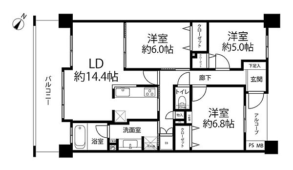 間取りを拡大表示