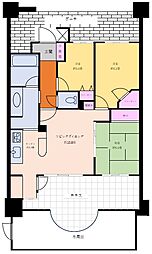 レクセルマンション新船橋 3LDKの間取図画像