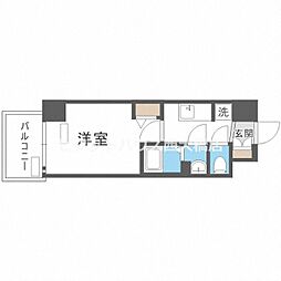 プレサンス大阪ドームシティクロスティ 1Kの間取図画像