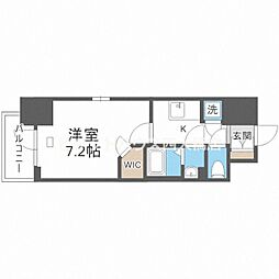 エスリード九条スタシオン 1Kの間取図画像
