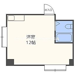 ジオナ本田 ワンルームの間取図画像